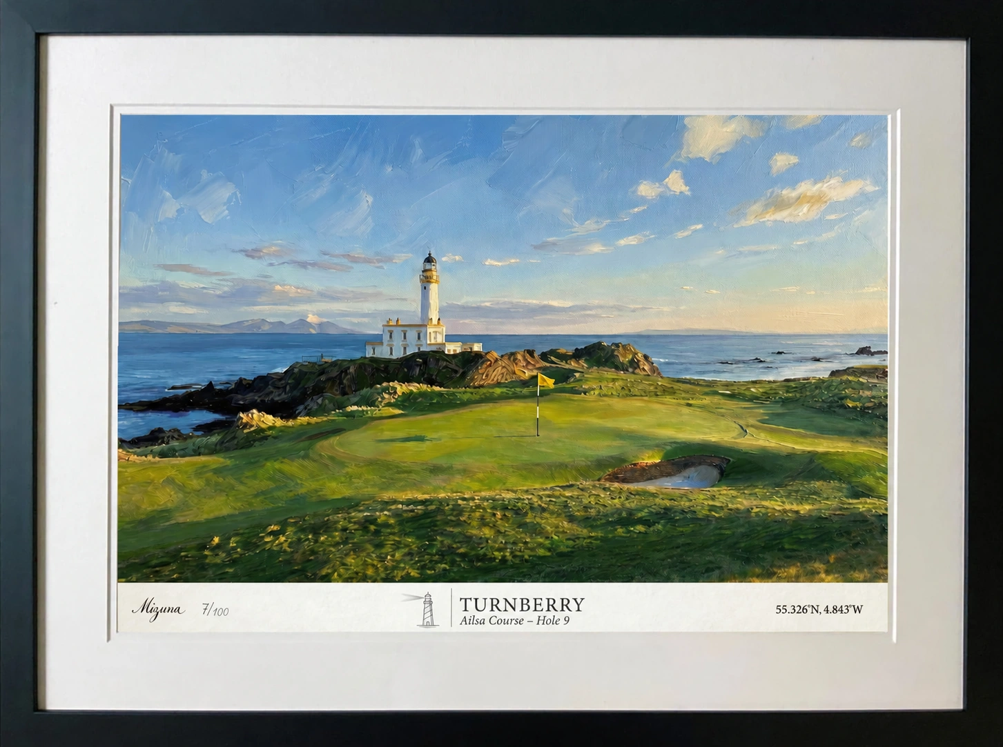 Turnberry Ailsa Course Hole 9 framed edition